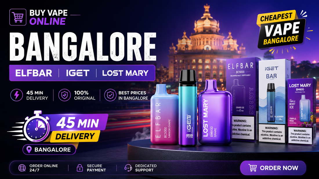 Buy Vape Online Bangalore - Elfbar, IGET, Lost Mary | 45 Min Delivery | Cheapest Vape Bangalore