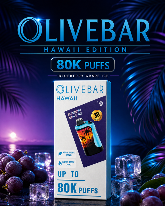 Buy Olivebar Hawaii Edition 80000 Puffs Disposable Vape Online in Bangalore | 45 Minutes Delivery