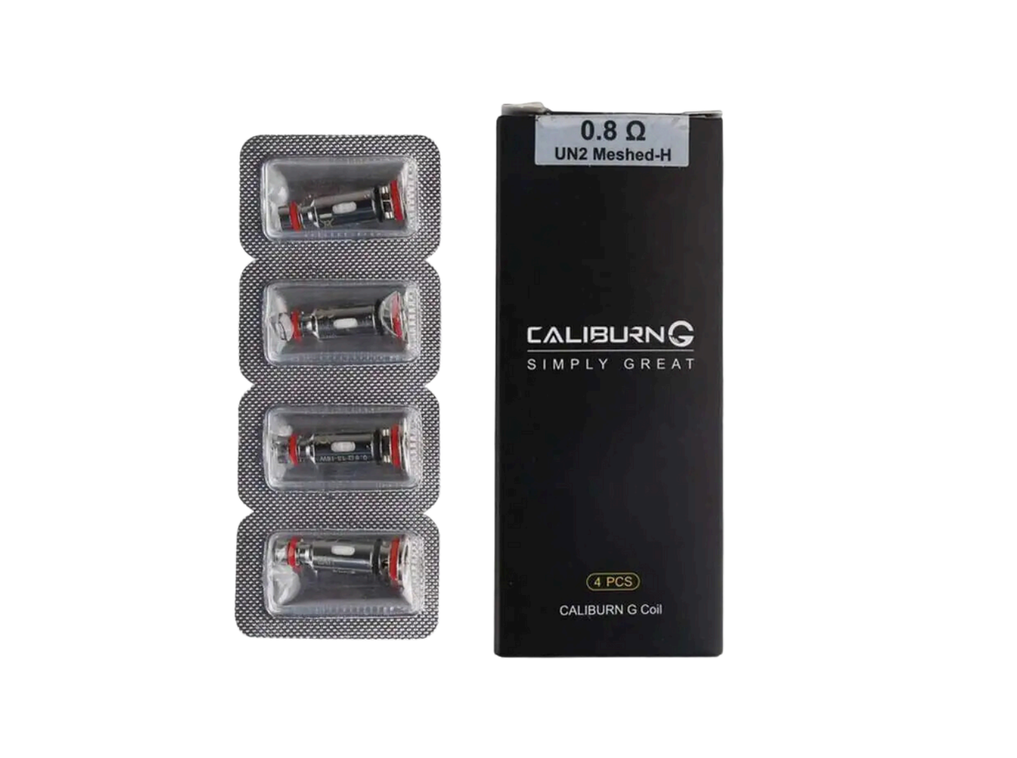 Caliburn G Replacement Coils 4 Pack Uwell 0.8ohm Meshed Bangalore