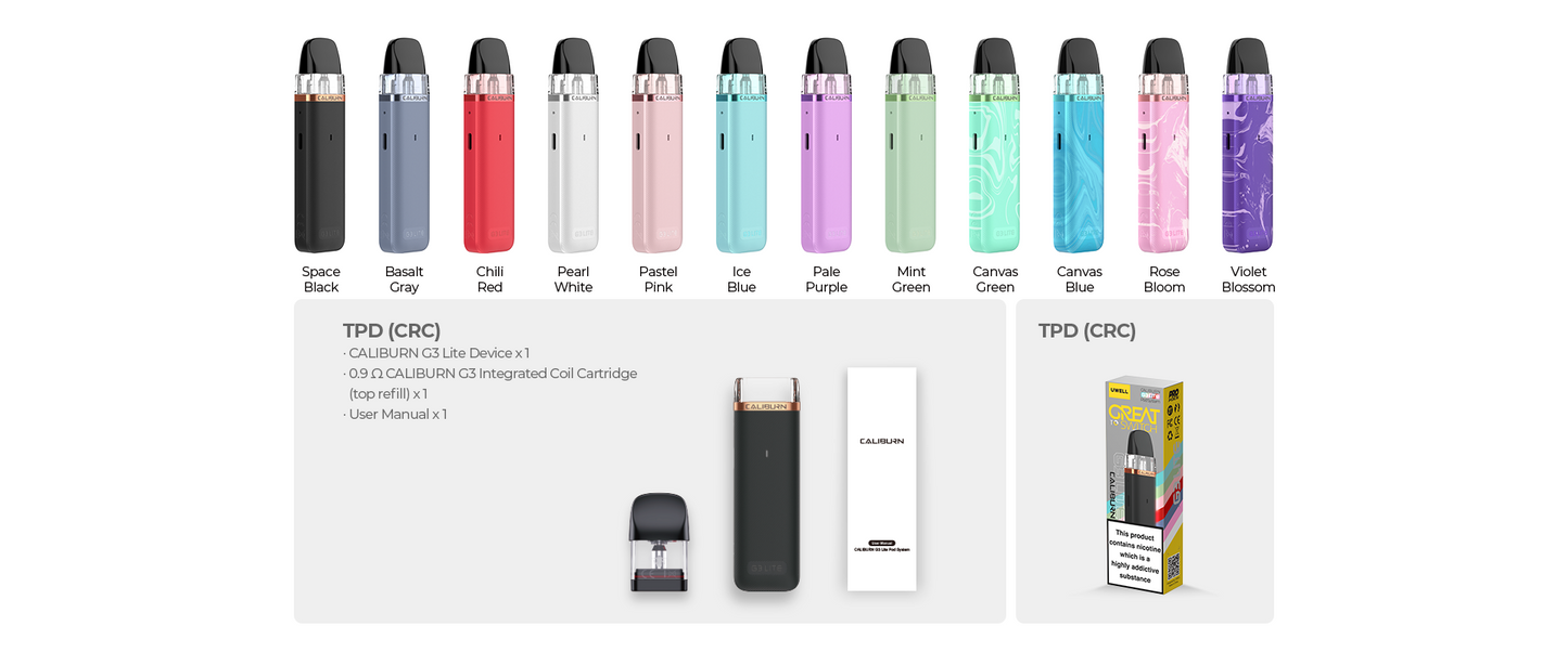 Buy Caliburn G3 Lite | Reusable Pod System Online | Express Delivery in Bangalore & Hyderabad
