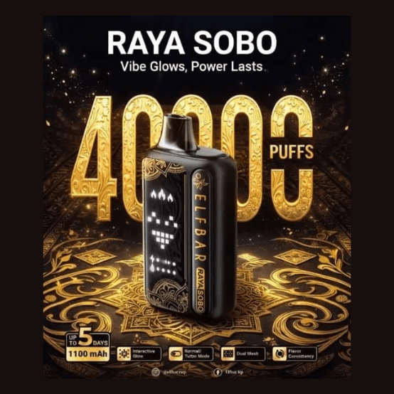 Buy Elfbar Raya Sobo 40,000 40K Puffs Online | Disposable Vape | Express Delivery in Bangalore & Hyderabad